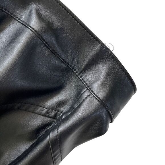 EB Denim Faux Leather Lace Up Pants in Black‎ - Picture 4 of 8